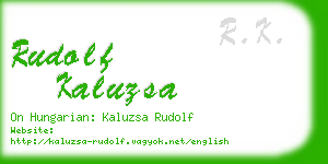 rudolf kaluzsa business card